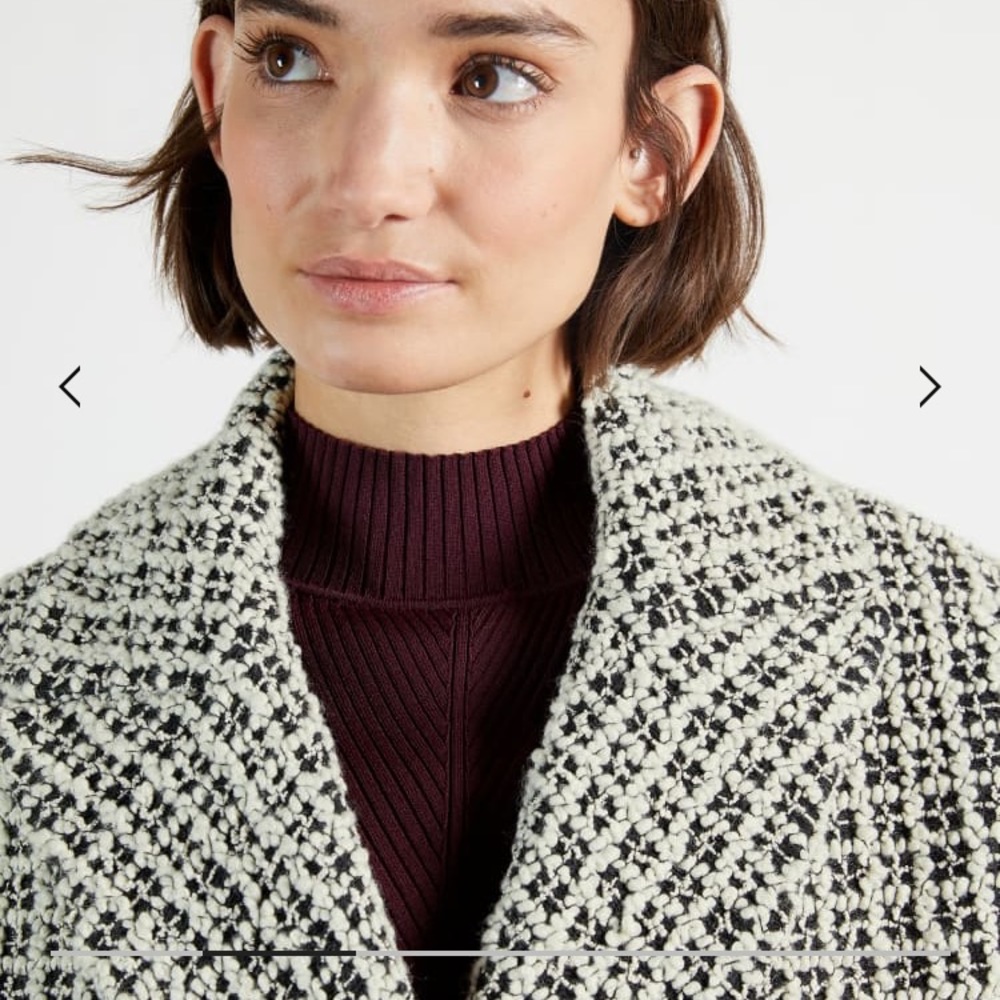 Brand new with tags. Orig $575 Ted Baker Textured Cocoon Coat. - Picture 5 of 6